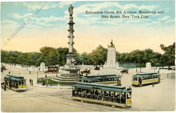 New York: New York City, Columbus Circle, 8th Avenue, Broadway and 59th Street
