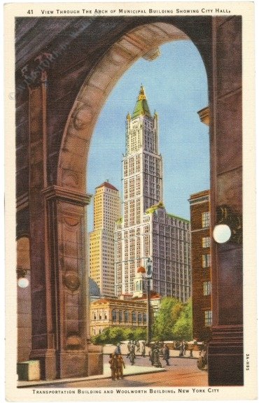 ak218299 New York: New York City, Transportation Building and Woolworth Building
