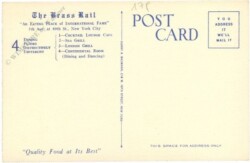New York: New York City, An eating place of international fame - The Brass Rail