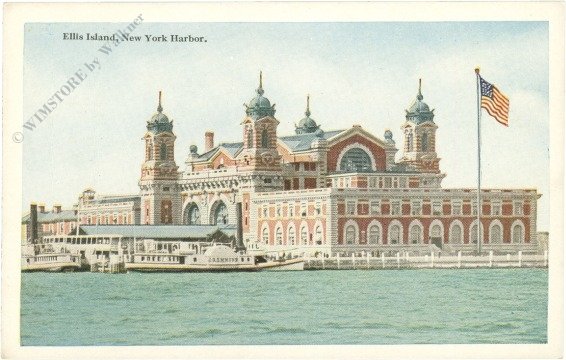 ak218316 New York: New York Harbour, Ellis Island