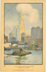 New York: New York City, The Woolworth Building from the Ferry