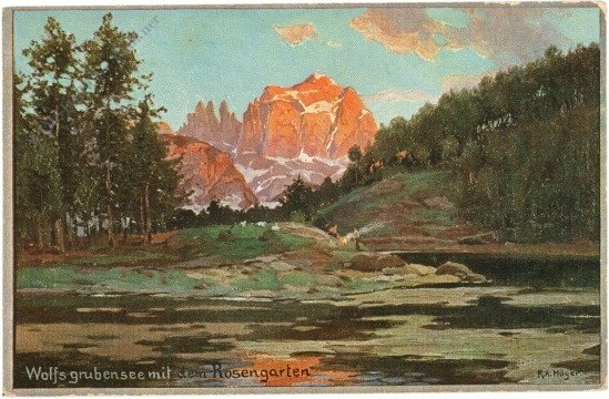 Wolfsgrubensee, mit dem Rosengarten