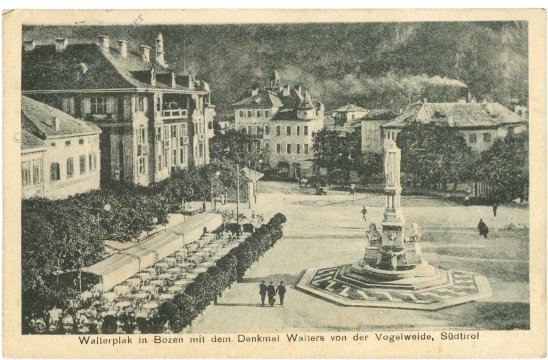ak218524 Bolzano (Bozen), Walterplak mit dem Denkmal Walter von der Vogelweide