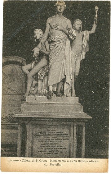 Firenze (Florenz), Casa di S. Croce, Monumento a Leon Battista Alberti