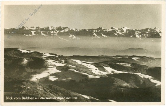 Belchen, Blick vom Belchen auf die Walliser Alpen mit Titlis
