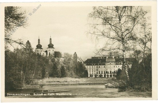 Donaueschingen, Schloss und kath. Stadtkirche