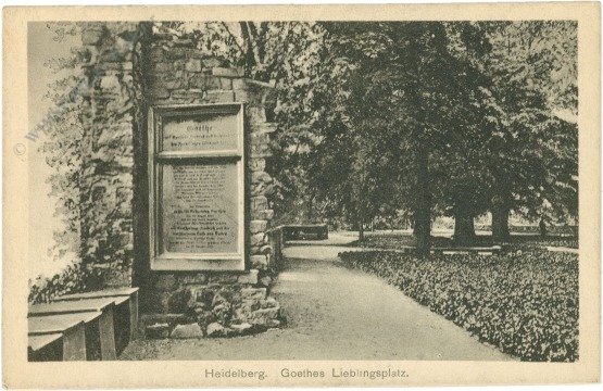 Heidelberg, Goethes Lieblingsplatz