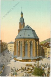 Heidelberrg, Marktplatz mit Heiliggeist-Kirche