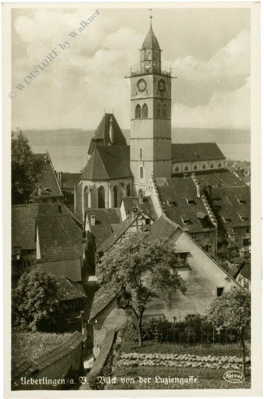 Überlingen, Blick von der Luziengasse