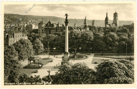 Stuttgart, Schlossplatz mit Altem Schloss