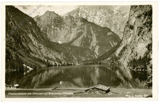 ak218779 Obersee, Fischunkelalm mit Watzmann-Ostwand