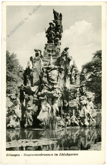 ak218782 Erlangen, Hugenottenbrunnen im Schlossgarten