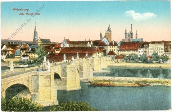 ak218783 Würzburg, Alte Mainbrücke