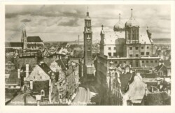 Augsburg, Maximilianstrasse mit Rathaus u. Perlachturm