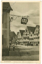 Dinkelsbühl, Nördlinger Strasse, Schild des Gasthauses zum Ochsen