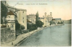 ak218808 Passau, Linkes Innufer mit Studienkirche