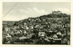 Coburg, Teilansicht mit Veste Coburg