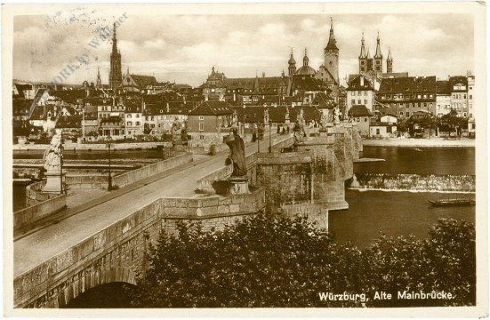 ak218824 Würzburg, Alte Mainbrücke