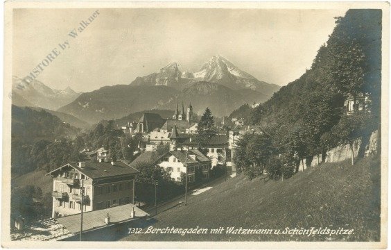 Berchtesgaden, mit Watzmann u. Schönfeldspitze