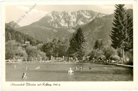ak218893 Pfronten, Schwimmbad mit Roßberg
