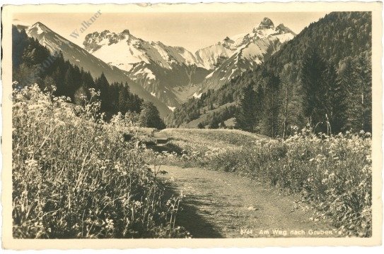ak218942 Oberstdorf, Am Weg nach Gruben