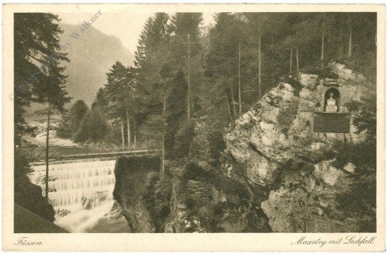 Füssen, Maxsteg mit Lechfall