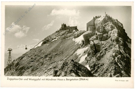 Zugspitze, Ost- und Westgipfel mit Münchner Haus
