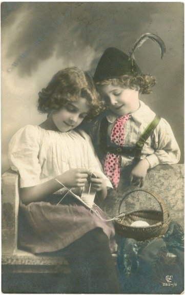 Strickende Kinder