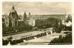 München, Partie an der Isar mit Lukaskirche