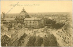 München, Blick zum Justizpalast und Karlsplatz