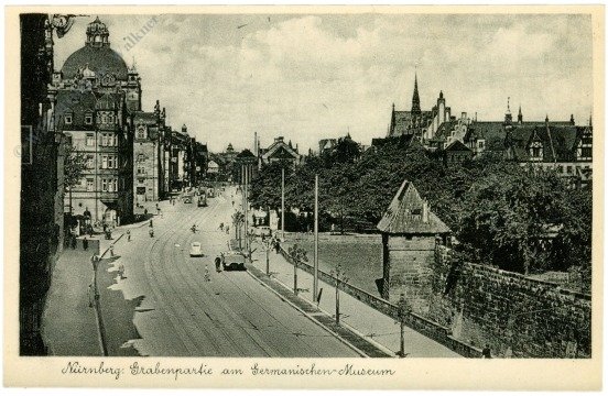 Nürnberg, Grabenpartie am Germanischen-Museum