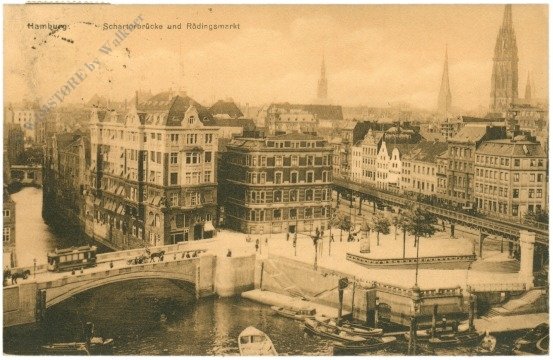 Hamburg, Schartorbrücke und Rödingsmarkt