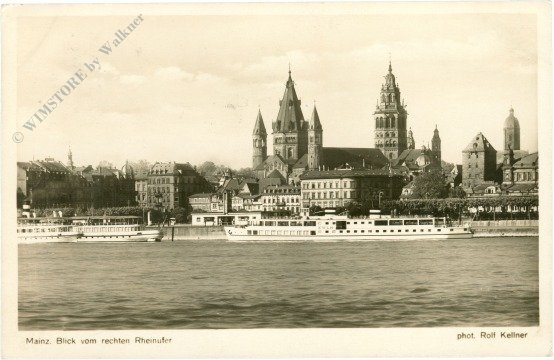 Mainz, Blick vom rechten Flussufer