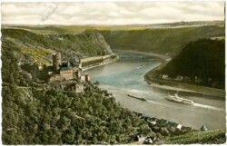 ak219229 St. Goar, Burg Katz mit Blick zur Loreley
