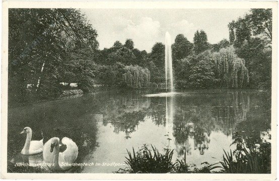 Nordhausen, Schwanenteich im Stadtpark