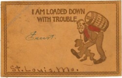 Karte auf Leder - I am loaded down with trouble