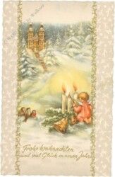 Engerl zündet Kerzen an