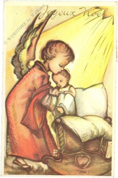 ak219527 Engel behütet Kind