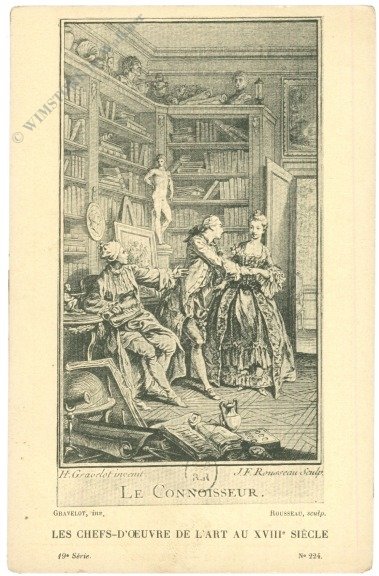 ak219716 Gravelot/Rousseau: Le Connoisseur