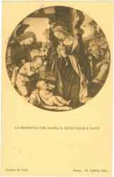 Da Credi, Lorenzo: La Madonna che adora il divin Figlio e santi
