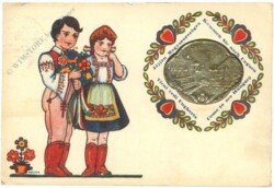 Ungarische Tracht mit Metall-Medaille