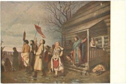 ak220205 Perow, W.G.: Die Osterprozession im Dorf