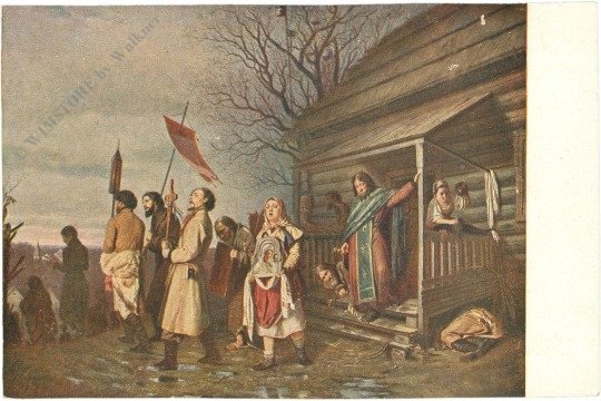 ak220205 Perow, W.G.: Die Osterprozession im Dorf
