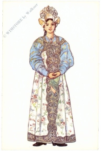 ak220275 Dame in Tracht