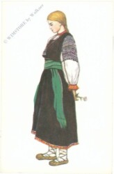 ak220286 Dame in Tracht