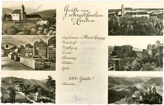 maria langegg, grüße von schreibfaulen leuten