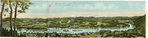 maria taferl, fernsicht von maria taferl klappkarte