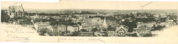 mödling, panorama, klappkarte