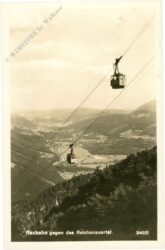 rax, raxbahn gegen das reichenauertal