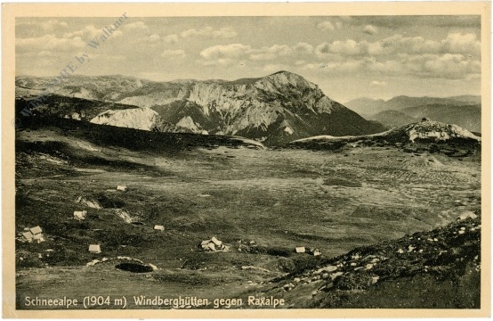 rax, windberghütten gegen raxalpe rax, windberghütten gegen raxalpe